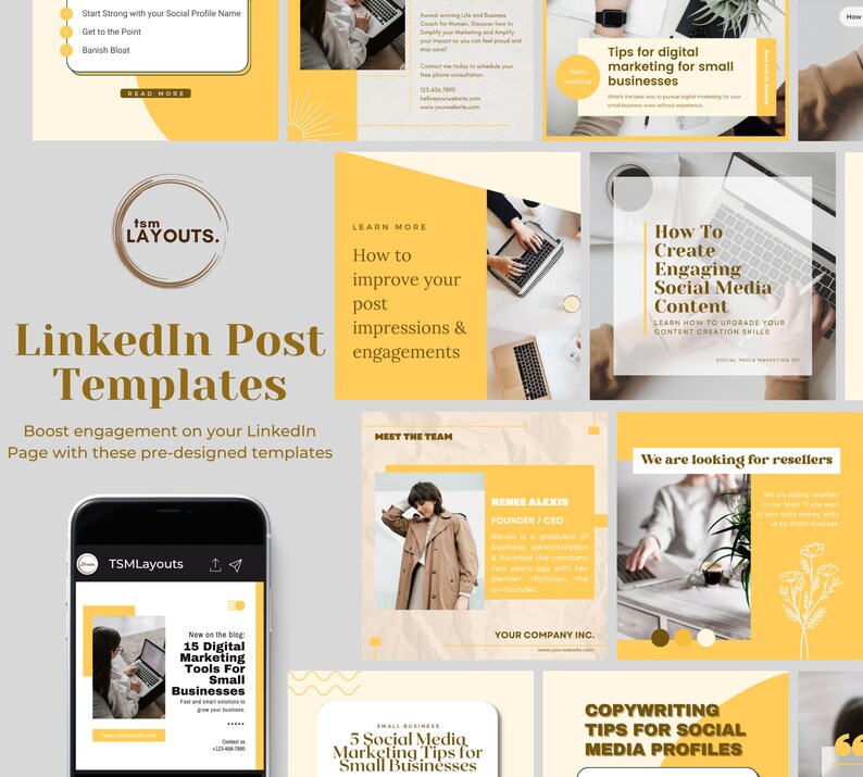 Social Media Post Instagram Templates INSTANT DOWNLOAD
