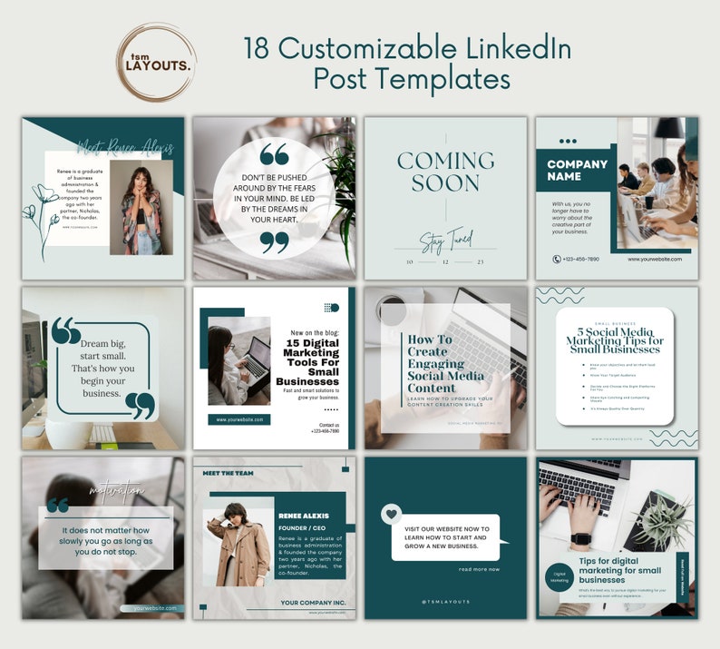 CANVA Editable Post Templates LinkedIn Marketing