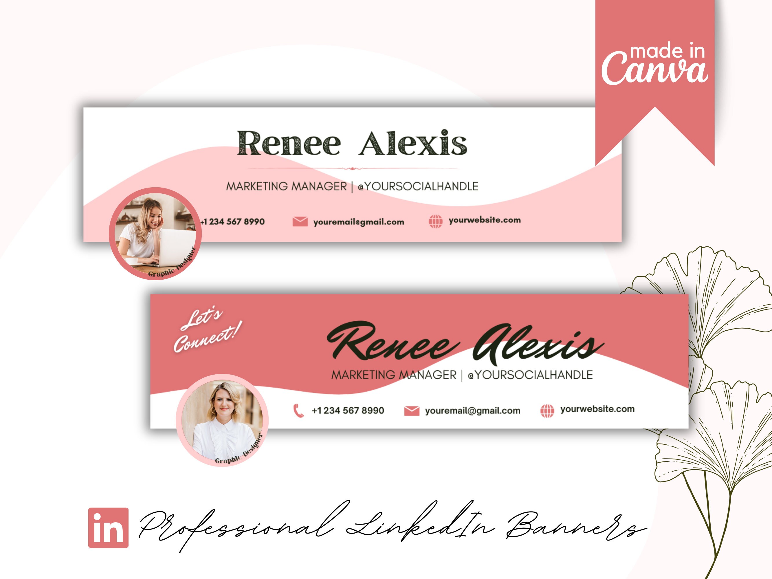 Linkedin Banner Canva Editable Template for Marketing Manager ...