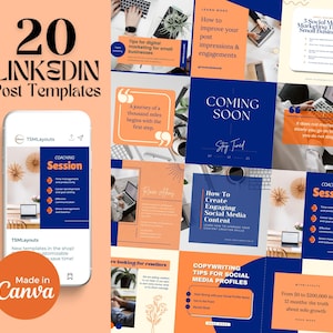 LinkedIn Post Templates Editable LinkedIn Visual Content Templates Engagement Social Media Templates INSTANT DOWNLOAD LinkedIn Marketing
