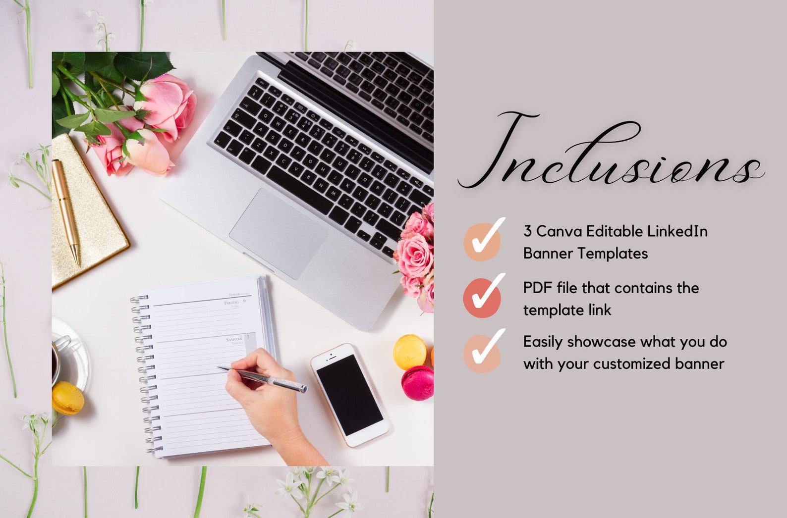 Linkedin Banner Canva Editable Templates for Creatives Aesthetic ...