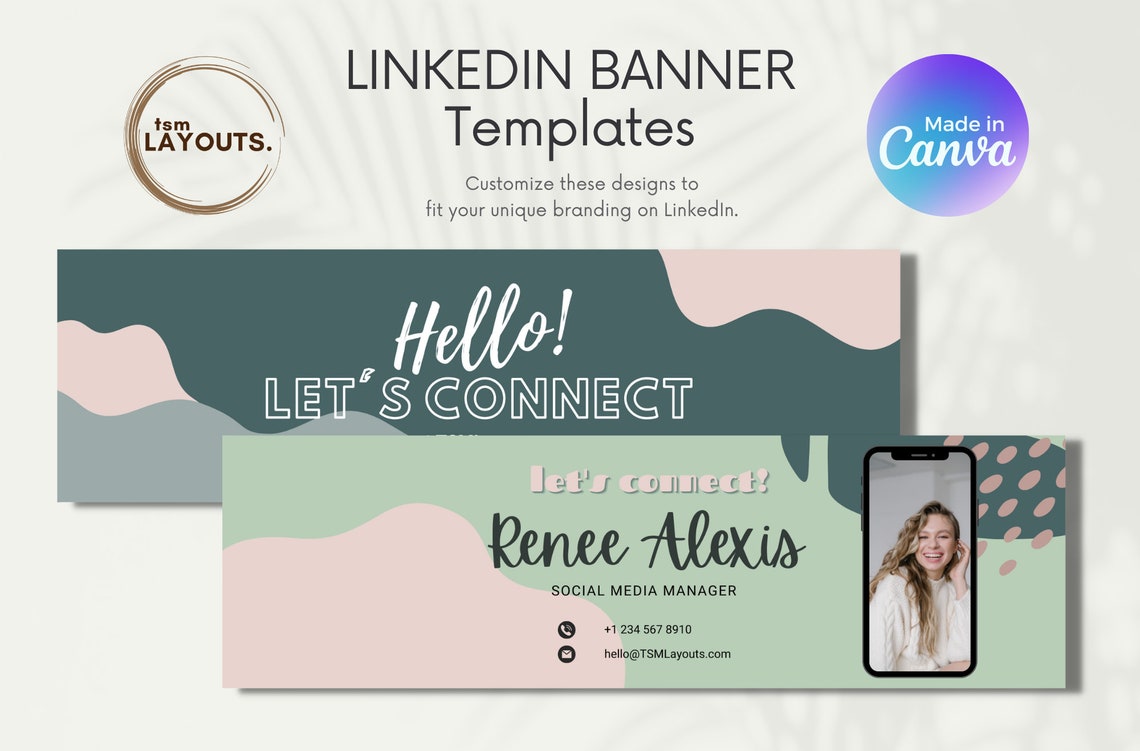 Linkedin Banner Canva Editable Template for Creatives Linkedin Header ...