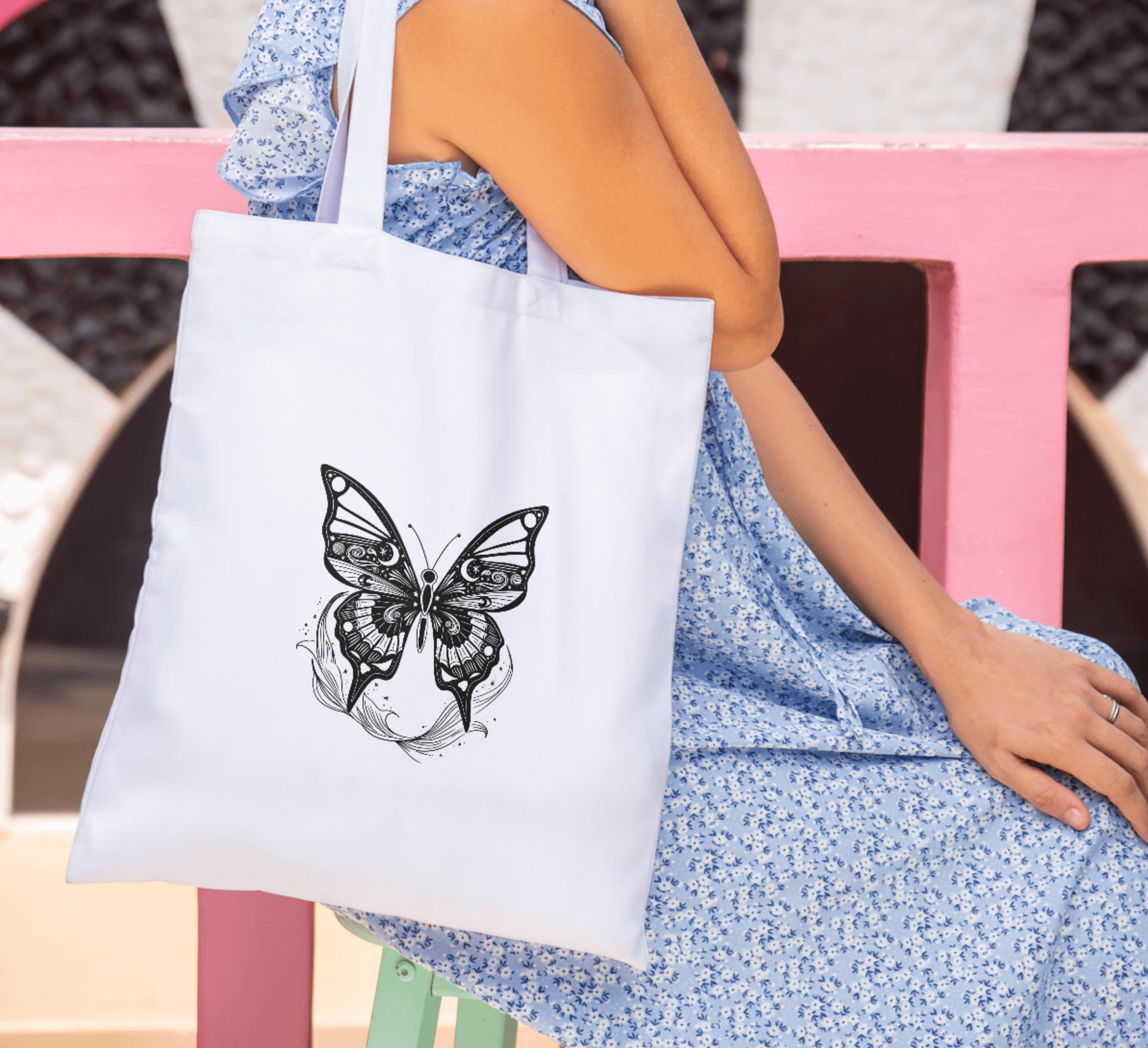 Butterfly Outline SVG PNG Bundle, Hand-drawn Line Art Clipart (digital ...