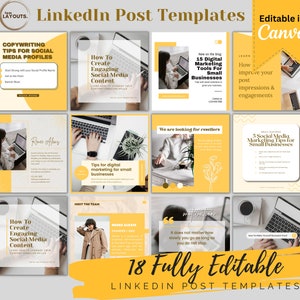CANVA Editable Post Templates LinkedIn Marketing