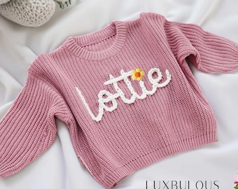 Personalized Kids Jumper, Baby Name Sweater, Christmas Jumper, Winter Sweater for Baby, Toddler Sweater, Gift for Kids, Baby Shower Gifts