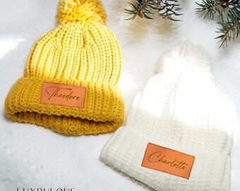Personalized Baby Hat, Custom Baby Name Beanie, Baby Christmas Gift, Winter Hat for Baby, Toddler Winter Hat, Toddler Beanie, Baby Beanie