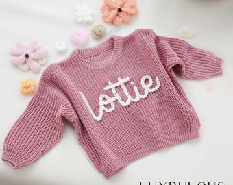 Suéter personalizado para niños, suéter para niños, sudadera para niños, suéter para bebé, suéter con nombre para niño pequeño, suéter bordado para niños, regalos para baby shower