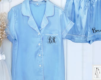 Personalised Bridesmaid Proposal Pajamas, Pyjamas Matching Sets, Womens Pajamas, Bridesmaid Gifts, Bridal Shower Gift, Pjs Set, Gift for Her