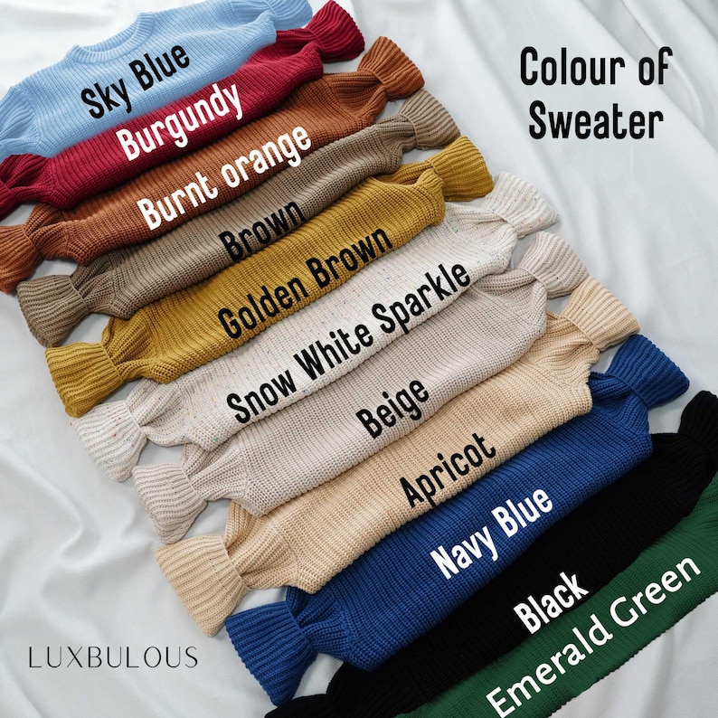 Personalized Kids Jumper, Kids Sweater, Kids Sweatshirt, Baby Jumper, Toddler Name Jumper, Kids Embroidered Jumper, Baby Shower Gifts image 6