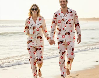 Pijamas personalizados para San Valentín, pijamas a juego para parejas, pijamas de aniversario, pijamas para parejas, pijamas para fiestas, pijamas para bodas.
