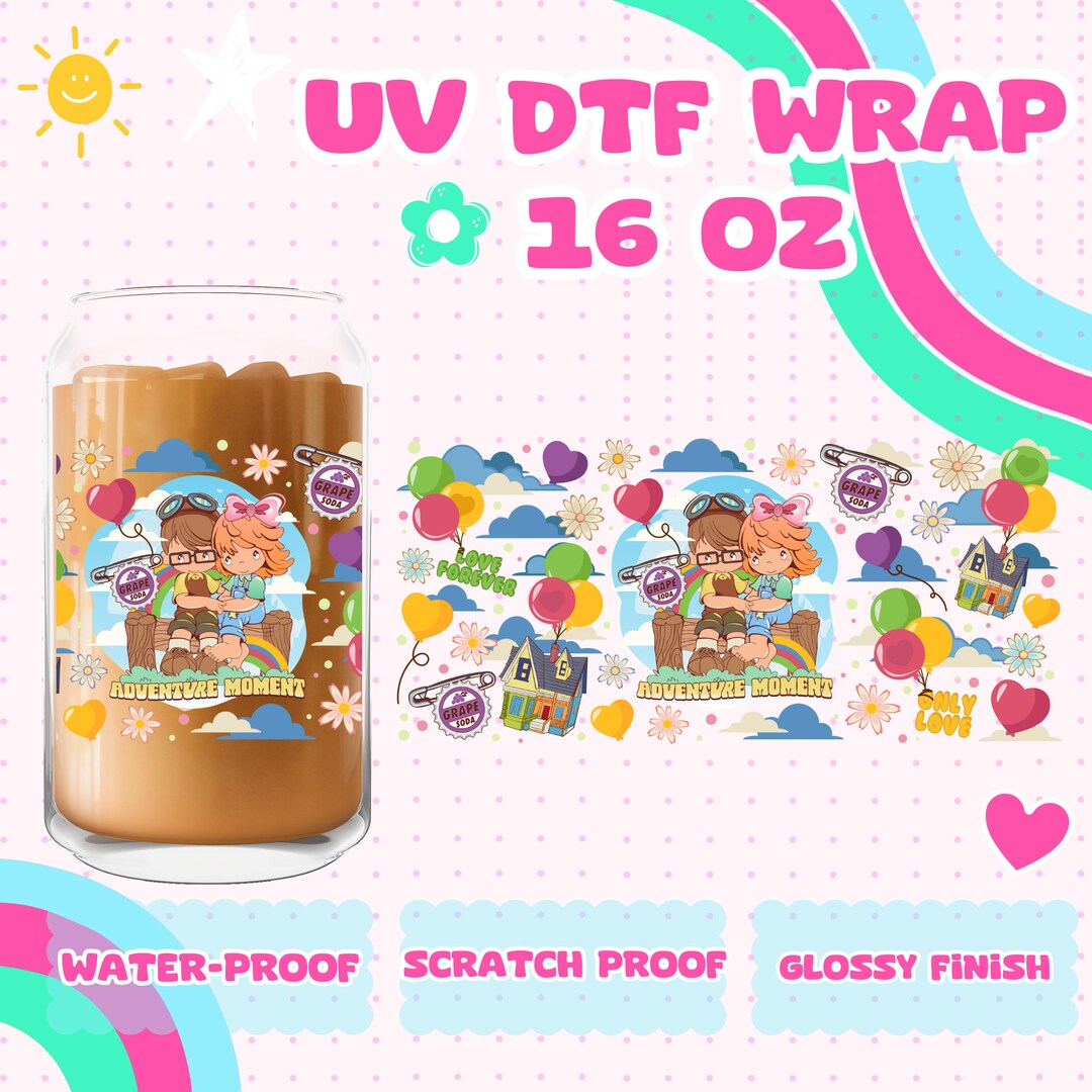UV Dtf Glass Can Wrap Libbey Glass Wrap Precious Up - Etsy