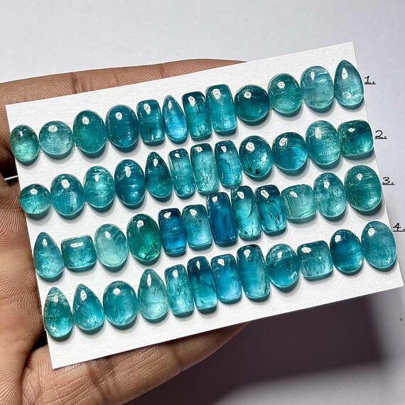 Natural Blue Paraiba Kyanite Cabochon: Loose Gemstone 6x6mm - 6x12mm Mix Shape Jewelry Making