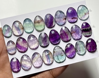 Natural Fluorite Rosecut Gemstone: Freeform Shape Loose Gemstone for Jewelry Making