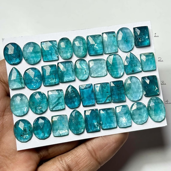 Sea Green Kyanite Loose Gemstone, Kyanite Size 12mm-14mm Mixed Shape for Jewelry Making