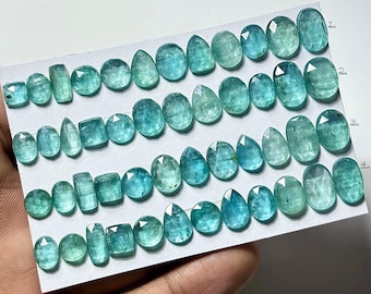 Blue Paraiba Kyanite Gemstone: Rose Cut Mix Shape, 6-12mm