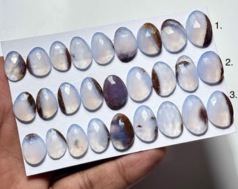 Natural Boulder Chalcedony Rosecut Gemstone: 9x14mm-9x16mm, Unshaped