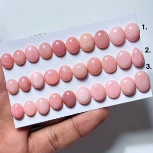 Pink Opal Smooth Cabochon, Pink Opal Size 7-13mm Mix Shape Loose Gemstone, Pink Opal Cabochon for Jewelry Making Rings Pendants, Pink Opal
