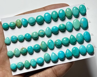 Arizona Turquoise Cabochon: 8-9mm Oval Gemstone for Jewelry