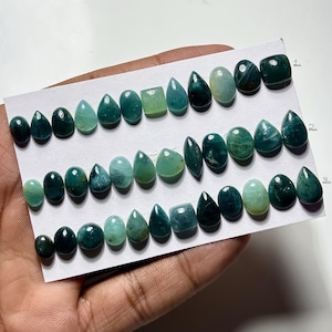 Grandidierite Cabochon Flat Back: Freeform Gemstone for Jewelry Making (8-13mm