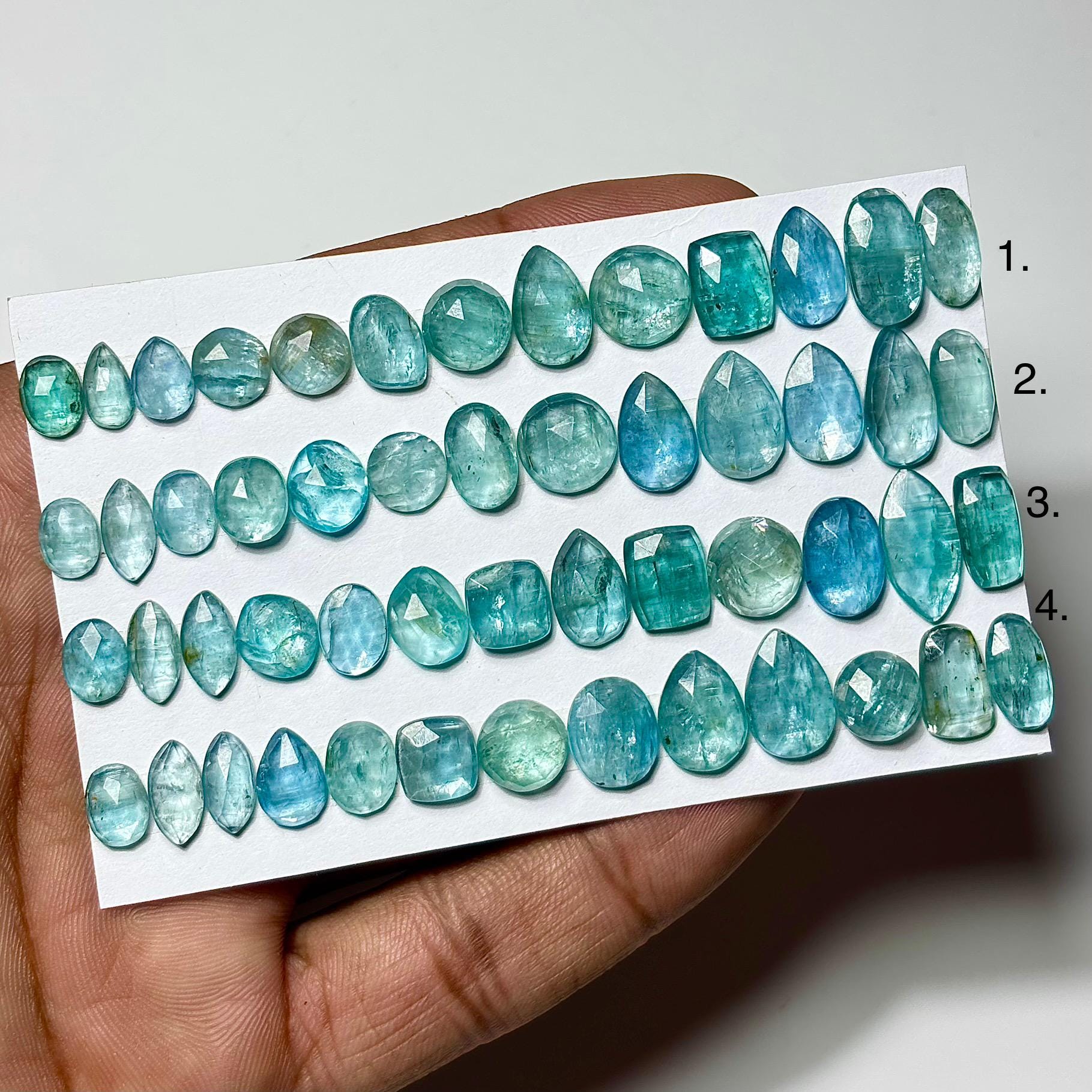 Paraiba Kyanite Rosecut Gemstone, Paraiba Kyanite Size 7-15mm Mix Shape Loose Gemstone, Paraiba Kyanite Rosecut for Jewelry Making Rings
