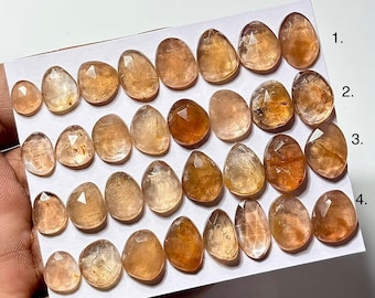 Topacio imperial natural de corte rosa: piedra suelta de forma libre para la fabricación de joyas.