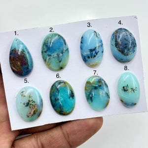 Cabochão de Opala Peruana Natural: Pedra Preciosa Oval/Pera para Joias
