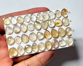 Piedra preciosa de topacio imperial de talla rosa, forma irregular, tamaño 8 mm-12 mm, piedra suelta para joyería.