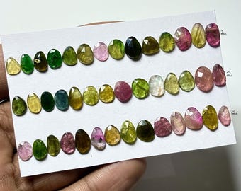 Pietra preziosa di tormalina taglio rosa, pietra sciolta di forma irregolare (dimensioni 7 mm-10 mm) per la creazione di gioielli