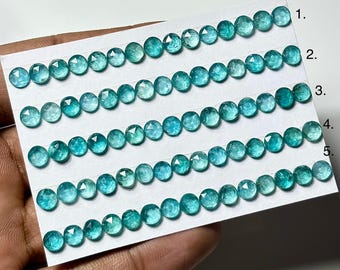 Sea Green Kyanite Rosecut Rosecut, 5x5mm Round Loose Gemstone for Jewelry Making