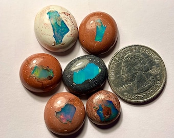 Mexican Cantera Opal Cabochon: Loose Gemstone for Jewelry (14-19mm Mix Shape)