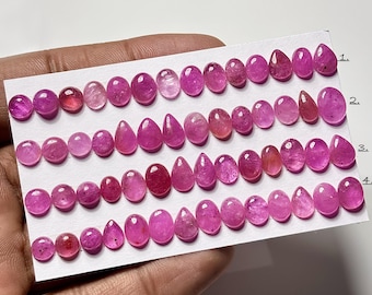 Thailand Ruby Cabochon, Size 5-9mm Loose Gemstone Jewelry Making, Mix Shape Stone