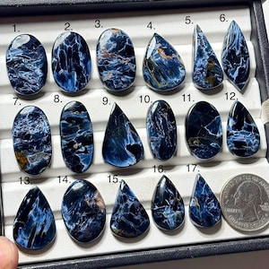 AAA Polished Pietersite Gemstone Cabochon: Natural Loose Stones for Pendant Necklace Jewelry Making