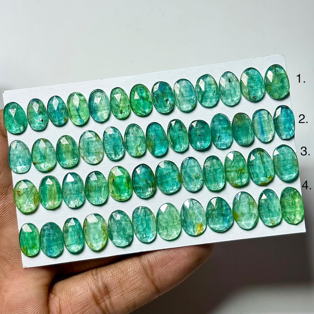 Natural Emerald Green Kyanite Rose Cut, Emerald Green Kyanite Size 7 ...