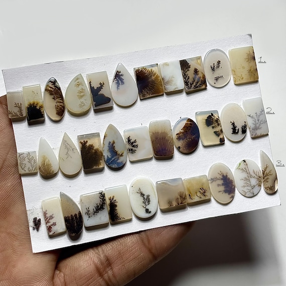 Natural Scenic Agate Gemstone : Mixed Shape Loose Cabochon for Jewelry Making