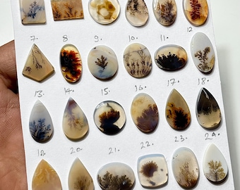Scenic Agate Smooth Cabochon : Mixed Shape Loose Gemstone for Jewelry Making (Size 15mm-21mm)