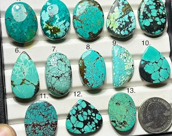 Hubei Turquoise Cabochon: Natural Turquoise Flatback Loose Gemstones for Jewelry Making