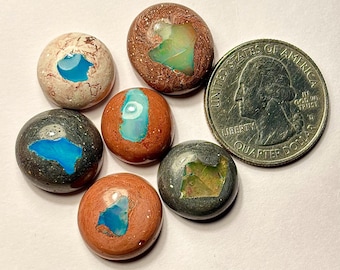 Mexican Cantera Opal Cabochon: Loose Gemstone for Jewelry Making (14-17mm Mix Shape)