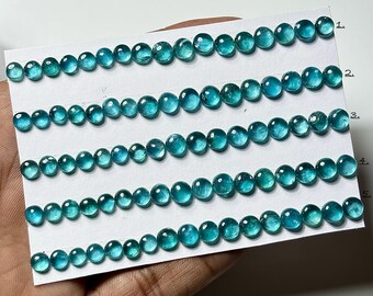 Sea Green Kyanite Cabochon: Round Loose Gemstone (5x5mm - 6x6mm)