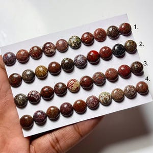 Dinosaur Bone Cabochon: 9x9mm Round Gemstone for Jewelry
