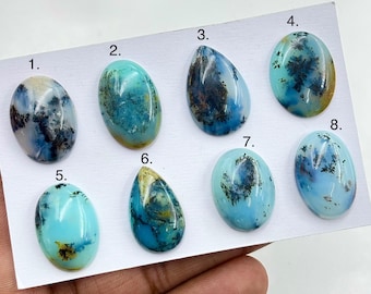 Natural Peruvian Opal Smooth Cabochon, Peruvian Opal Pear/Oval Shape Gemstone, Peruvian Opal Loose Gemstone for Jewelry Making Rings Pendant