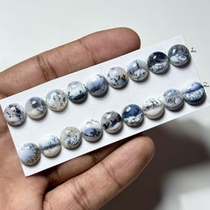 Dendritic Agate Cabochons Gemstone: 10 mm Round Shape Cabochon for Jewelry Making