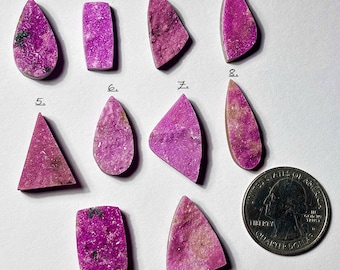 Cobalt Calcite Druzy Cabochon, Loose Gemstone Size 18mm - 25mm Mix Shape For Jewelry Making