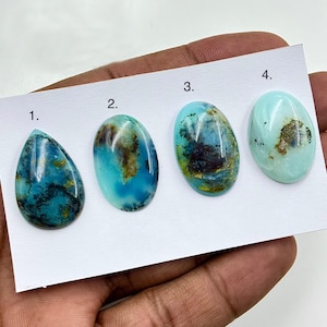 1 peça cabochão de opala peruana natural: pedra preciosa solta oval/pera