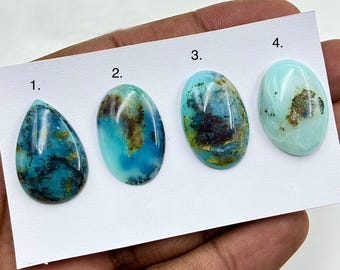 Natural Peruvian Opal Smooth Cabochon, Peruvian Opal Pear/Oval Shape Gemstone, Peruvian Opal Loose Gemstone for Jewelry Making Rings Pendant