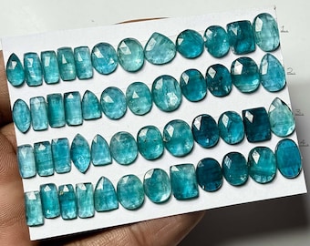 Sea Green Kyanite Loose Gemstone, Kyanite Size 7mm-10mm Semi Precious Stone For Jewelry Making