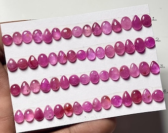 Thailand Ruby Smooth Cabochon, Loose Gemstone Jewelry Making, Mix Shape Stone
