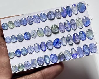 Bi Tanzanite Rosecut Gemstones : Tanzanite Loose Stone Uneven Shape for Jewelry Making