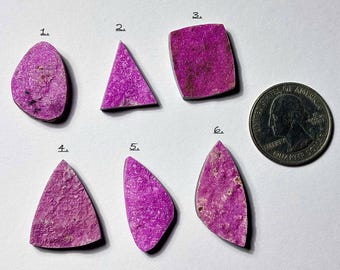 Pink Cobalt Calcite Druzy Gemstones: Natural Flatback Loose Cabochon For Jewelry Making