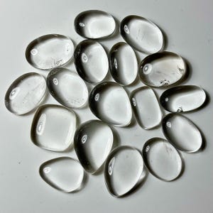 Crystal Quartz Cabochons: Mixed Shape Gemstone for Jewelry Making 14-19mm Mix Size