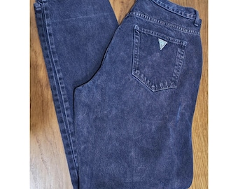 Vintage Guess Jeans Mens 36x33 Blue Relaxed Tapered Denim Made In USA 80s